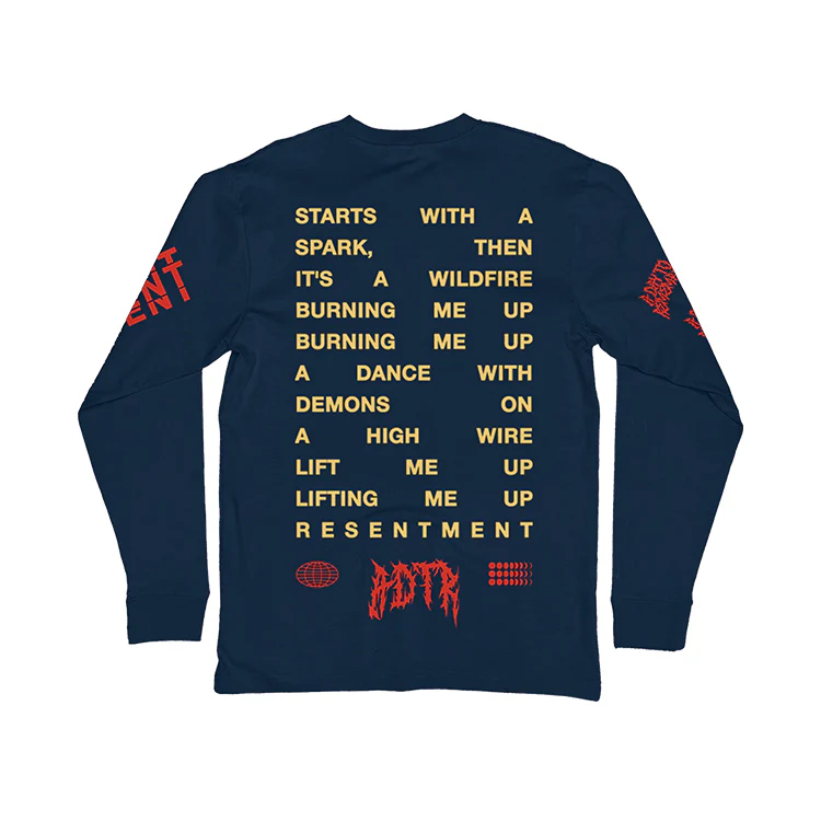 Resentment Long Sleeve Tee (Navy) - Image 2